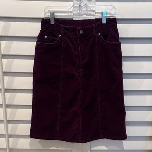 Children's Place Purple Corduroy Stretch Pencil Midi Skirt Size 12